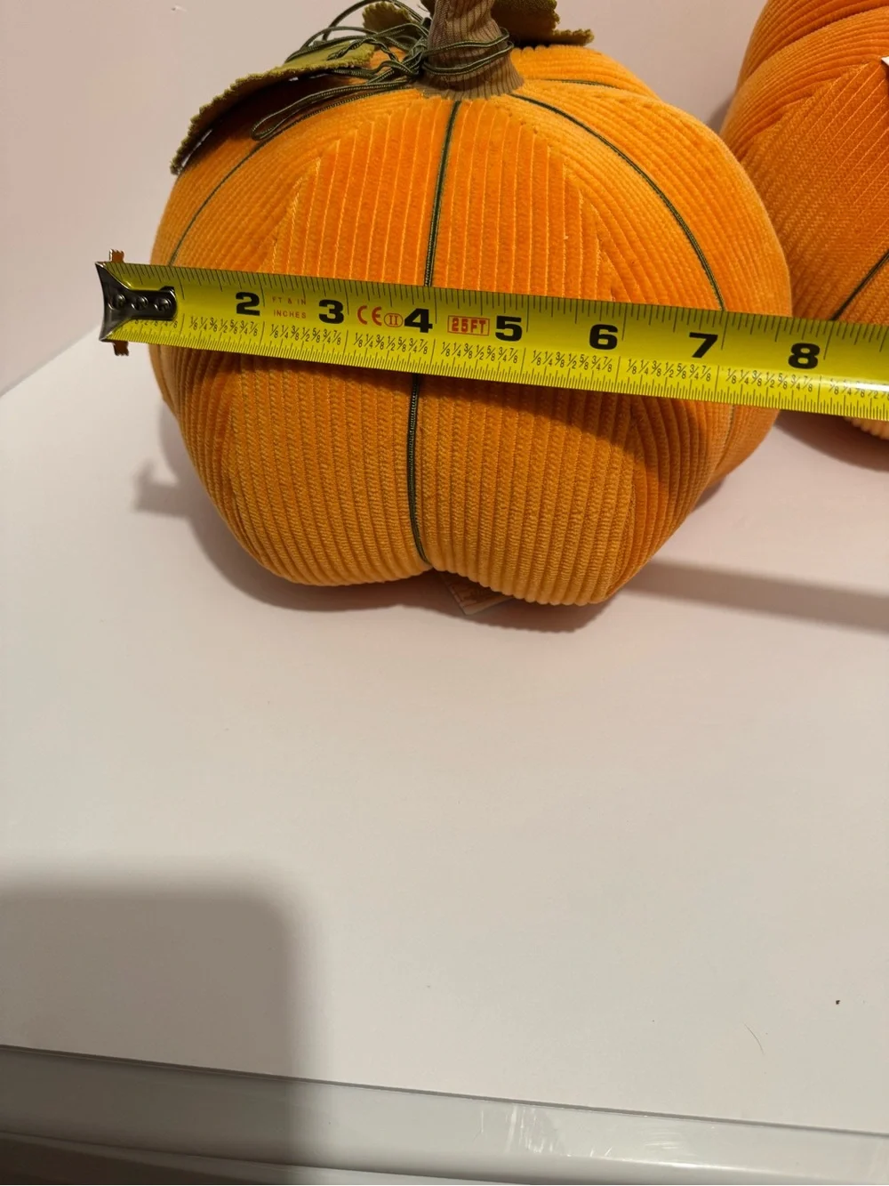 10” Hallmark Corduroy Pumpkin Plush - Autumn, Thanksgiving, & Halloween Set Of 2